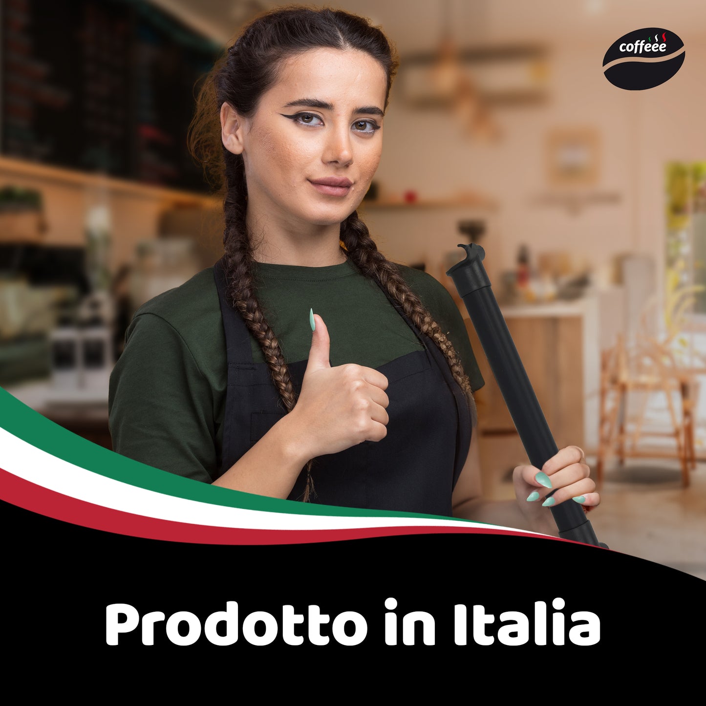 Bastone per Cassetti del Caffè Ø30mm x 342mm con Ganci – Universale Made in Italy