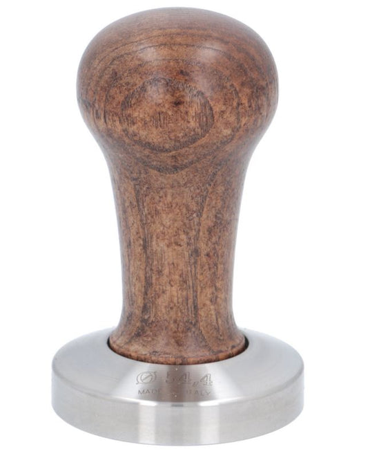 COFFEEE – Pressino Caffè Ø 54,4 mm in Legno Marrone | Base Piatta, Made in Italy, Tamper Elegante e Robusto per Espresso Perfetto