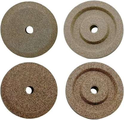 Coppia smerigli per affettatrice Ø40 mm – grana fine + grana grossa – altezza 8 mm – foro 6 mm